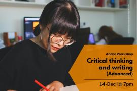 Woman with a fringe, writing