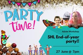 Decorative thumbnail image for event, with title/ date on
