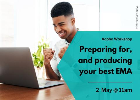 Decorative thumbnail image for event, with title/ date on