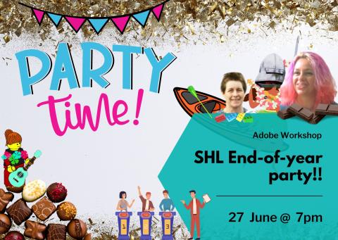 Decorative thumbnail image for event, with title/ date on