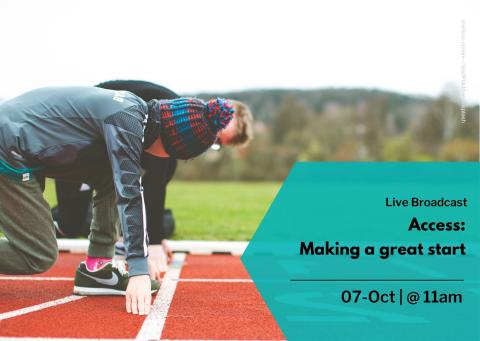 Image of someone about to start a race